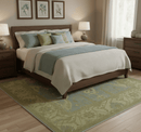 Traditional Oushak Design Blue And Beige hand Knotted 8x8 Wool Area Rug