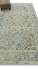 Traditional Oushak Design Blue, Brown And Gray 6X9 Hand Knotted wool rug