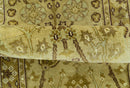 Traditional Oushak Design Gold And Brown 3x12 Hand Knotted Wool Area Rug
