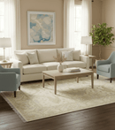 Traditional Oushak Design Ivory And Brown Hand Knotted 8x10 Wool Area Rug