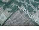 Bloom Traditional Oushak Design Teal 2.6x8.6 Hand Knotted Wool Rug