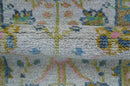 Traditional Oushak Green And Blue 2x3 Hand knotted Wool Rug by The Rug Decor