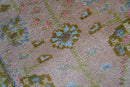 Traditional Peach And Brown Hand Knotted 2x3 Wool Rug