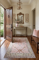 Traditional Peach And Brown Hand Knotted 3x5 Wool Rug by The Rug Decor