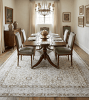 Ivory Traditional Persian Hand Knotted Wool Viscose 8x10 Area Rug