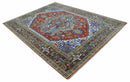 Traditional Rust, Ivory, Beige and Charcoal 9x12 Hand knotted Wool Area Rug, Living Room and Bedroom Rug by The Rug Decor