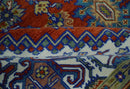 Traditional Rust, Ivory, Beige and Charcoal 9x12 Hand knotted Wool Area Rug, Living Room and Bedroom Rug by The Rug Decor