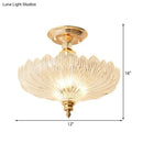 GobekUsa Traditional Crystal Ceiling Light with Scalloped Design and 3 Lights in Black/Gold - Ideal for Dining Room (12"/16" Wide)