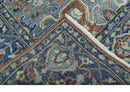 Traditional Serapi Design Rust And Blue Hand Knotted 8x10 Wool Area Rug