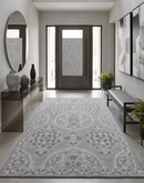 Traditional Silver and Gray Hand Tufted Premium Wool Area Rug 5x8 Living Room Decor