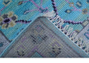 Traditional Style 2x3 Blue And Purple Hand Knotted Wool Rug by The Rug Decor