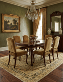 Gold Hand Tufted Wool Area Rug - Ornate Traditional Floral Border