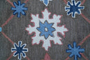 Traditional Style Gray And Blue Hand Tufted Wool Rug