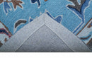 Traditional Style Gray And Blue Hand Tufted Wool Rug