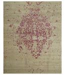 Traditional Transitional Beige And Pink Hand knotted Wool Area Rug by The Rug Decor