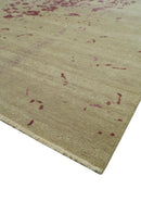 Traditional Transitional Beige And Pink Hand knotted Wool Area Rug by The Rug Decor