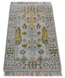Traditional Tree of life Peach Hand Knotted 2x3 Wool Area Rug