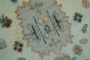 Traditional Turkish Design Beige 4x6 Hand knotted Wool Area Rug