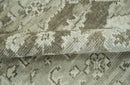 Beige and Brown Traditional Turkish Wool Area Rug - Hand Knotted