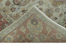 Traditional Turkish Design Beige and Rust 6x8.6 Hand Knotted Wool Area Rug