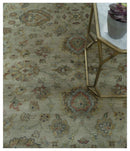 Traditional Turkish Design Beige And Rust 6x9 Hand Knotted Wool Area Rug