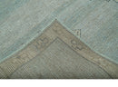 Traditional Medallion Design Blue and Beige Hand Knotted Wool Rug Custom Made