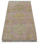 Traditional Turkish Design Pink Hand Knotted 3X5 Wool Rug
