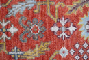 Traditional Turkish Design Rust And Blue Hand Knotted Wool Rug by The Rug Decor