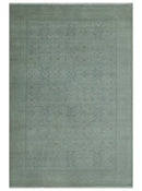 Traditional Turkish  Design Silver And Gray 6x8.7 Hand Knotted Wool Rug