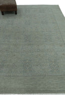 Traditional Turkish  Design Silver And Gray 6x8.7 Hand Knotted Wool Rug