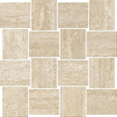 Trail Vein Cut Beige Mosaic B Travertine Look Porcelain Mosaics 12x12