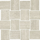 Trail Vein Cut Grey Mosaic B Travertine Look Porcelain Mosaics 12x12
