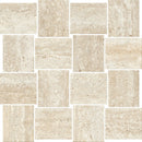 Trail Vein Cut Ivory Mosaic B Travertine Look Porcelain Mosaics 12x12