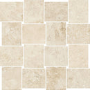 Trail Cross Cut Ivory Mosaic B Travertine Look Porcelain Mosaics 12x12