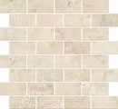 Trail Cross Cut Ivory Bullnose Travertine Look Porcelain Moldings 3x24