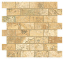 Trail Cross Cut Scabas Mosaic J Travertine Look Porcelain Mosaics 12x12