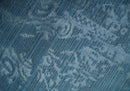 Transitional 8x11 Ivory and Blue Modern Abstract Hand knotted Wool and Art Silk Area Rug by The Rug Decor
