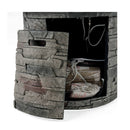 Alora 32" Transitional Outdoor Concrete Round Propane Fire Pit Table, Gray (SAK48268)