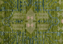 Transitional Design Green And Blue Hand Knotted Custom Made Wool Rug by The Rug Decor