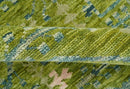 Transitional Design Green And Blue Hand Knotted Custom Made Wool Rug by The Rug Decor
