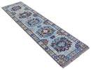 Transitional Silver And Brown Hand Knotted 2.7x10 Wool Rug by The Rug Decor