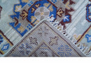 Transitional Silver And Brown Hand Knotted 2.7x10 Wool Rug by The Rug Decor