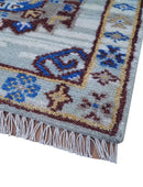 Transitional Silver And Brown Hand Knotted 2.7x10 Wool Rug by The Rug Decor