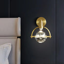 GobekUsa Translucent Crystal LED Wall Lamp with Modern Gold Finish and Beveled Design