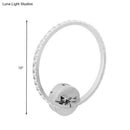 GobekUsa Translucent Crystal Sconce Light - Modern LED Wall Lighting Fixture | Chrome Finish | 6"/8"/10" H