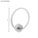 GobekUsa Translucent Crystal Sconce Light - Modern LED Wall Lighting Fixture | Chrome Finish | 6"/8"/10" H
