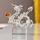 GobekUsa Crystal Dragon Statue Feng Shui Decor for Home/Office - Year of Dragon Mascot