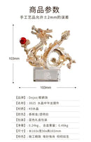 GobekUsa Crystal Dragon Statue Feng Shui Decor for Home/Office - Year of Dragon Mascot