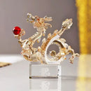 GobekUsa Crystal Dragon Statue Feng Shui Decor for Home/Office - Year of Dragon Mascot