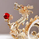 GobekUsa Crystal Dragon Statue Feng Shui Decor for Home/Office - Year of Dragon Mascot